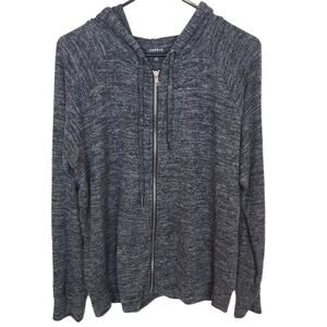 Torrid Womens Full Zip Hoodie Sweater Jacket Plus Size 1X Stretch Comfort Casual